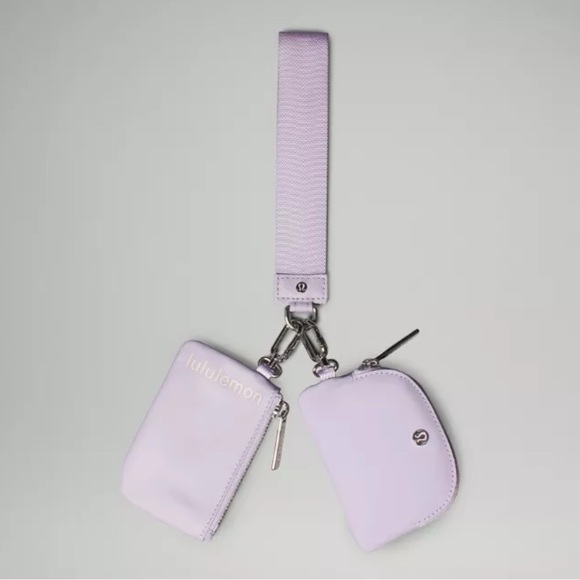 LULULEMON Dual Pouch Wristlet LILAC RARE COLOR WOMEN’S - Picture 2 of 5